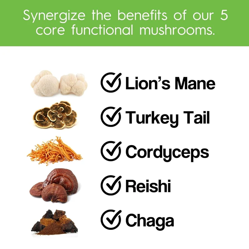 Stay Wyld Organics - Daily Defend 5-Blend Mushrooms | 90 Capsules