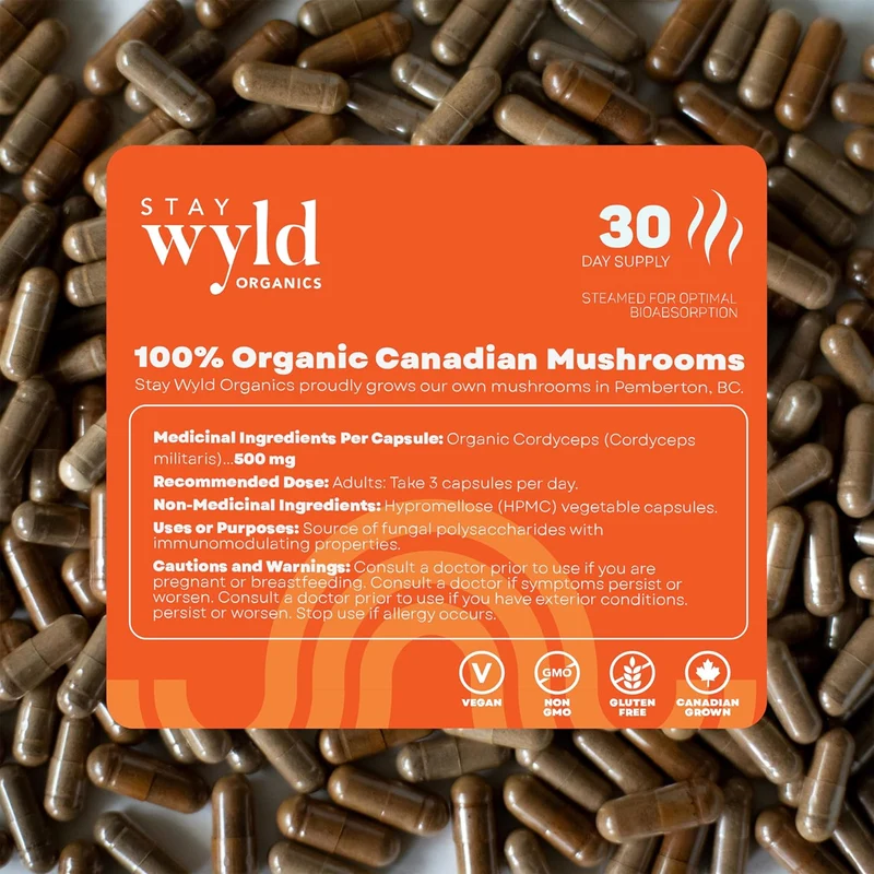 Stay Wyld Organics - Cordyceps Power Up | 90 Capsules