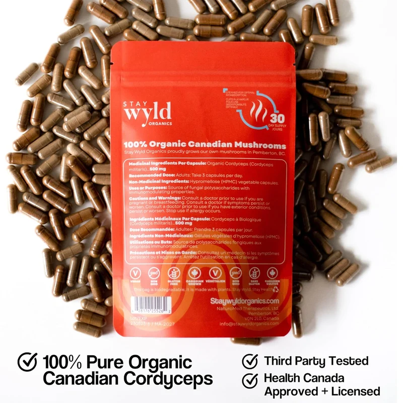 Stay Wyld Organics - Cordyceps Power Up | 90 Capsules