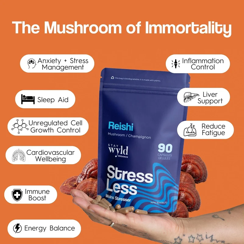 Stay Wyld Organics - Reishi Stress Less | 90 Capsules