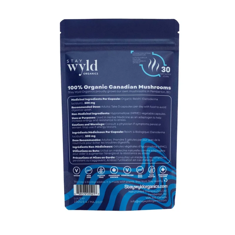 Stay Wyld Organics - Reishi Stress Less | 90 Capsules