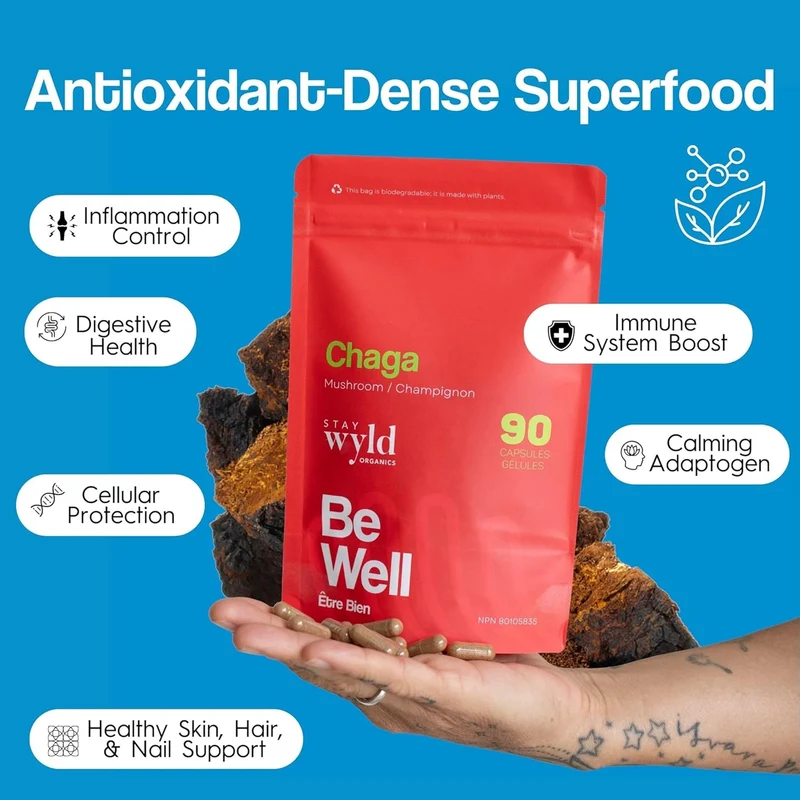 Stay Wyld Organics - Chaga Be Well | 90 Capsules