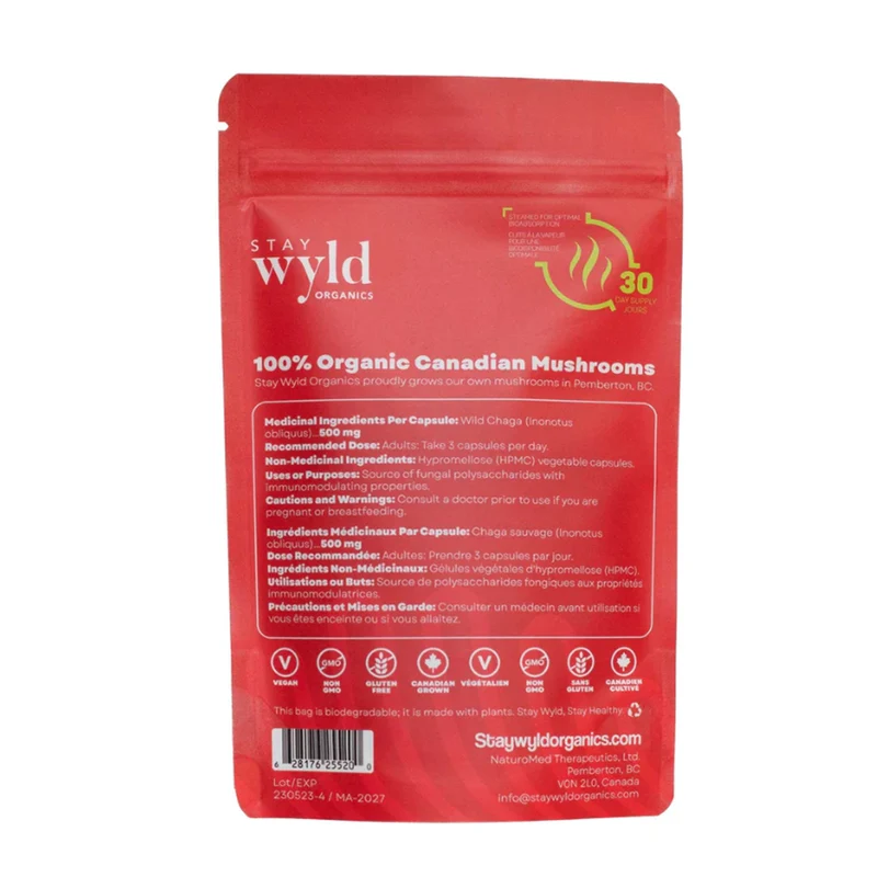 Stay Wyld Organics - Chaga Be Well | 90 Capsules