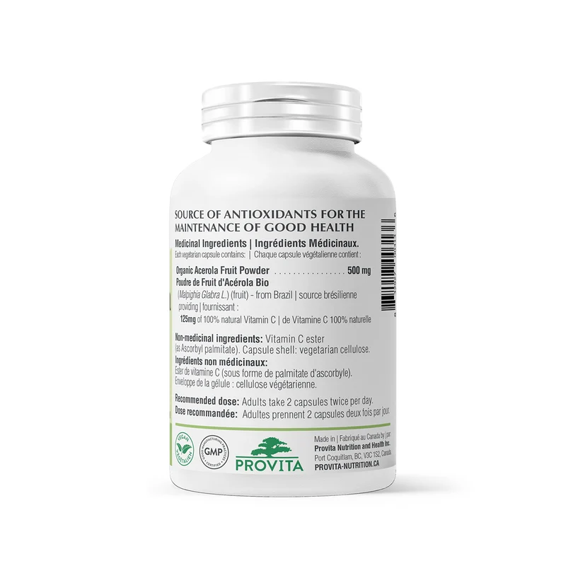 Provita - Acerola Organic Vitamin C | 120 Capsules