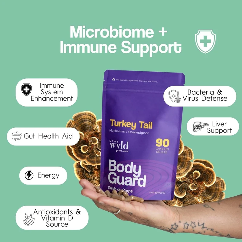 Stay Wyld Organics - Turkey Tail Body Guard | 90 Capsules