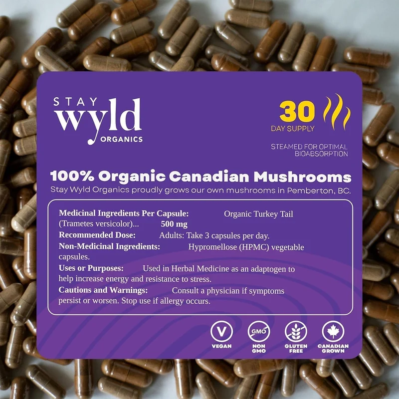 Stay Wyld Organics - Turkey Tail Body Guard | 90 Capsules