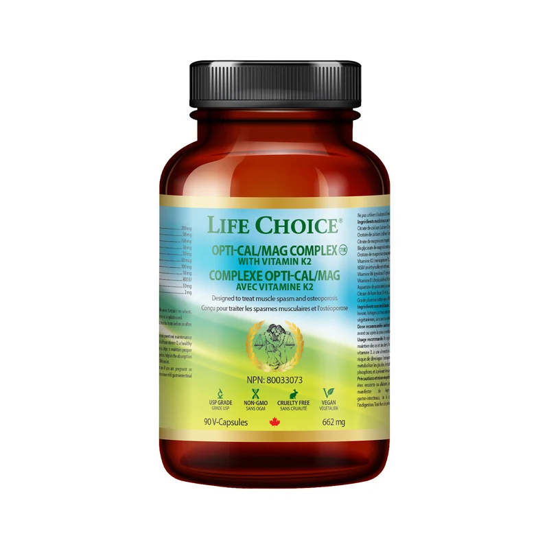 Life Choice - Opti-Cal/Mag Complex With Vitamin K2 662 mg | 90 Capsules