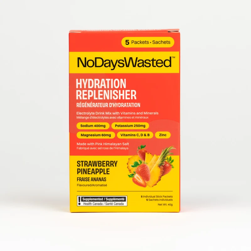 No Days Wasted - Hydration Replenisher, Strawberry Pineapple | 5 Packets
