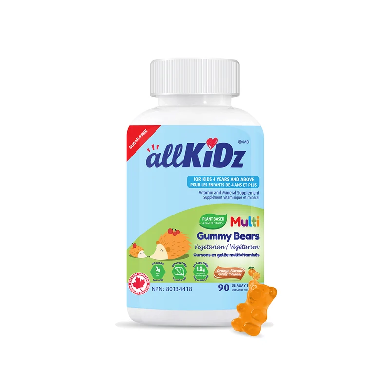 Allkidz - Multi Gummy Bears Veg Sugar Free | 90 Gummies