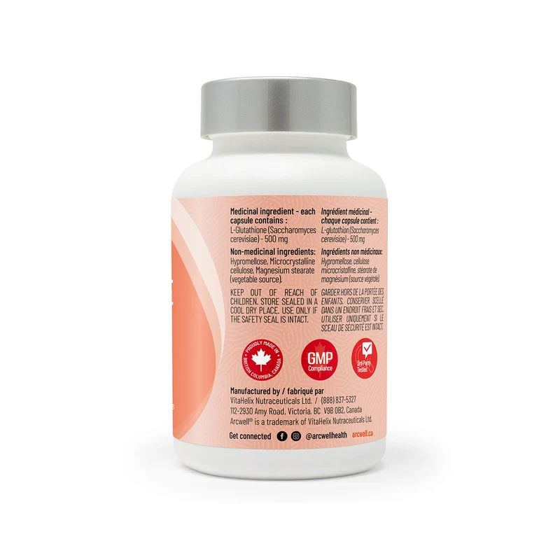 Arcwell - Glutathione Reduced 500 mg | 60 Capsules