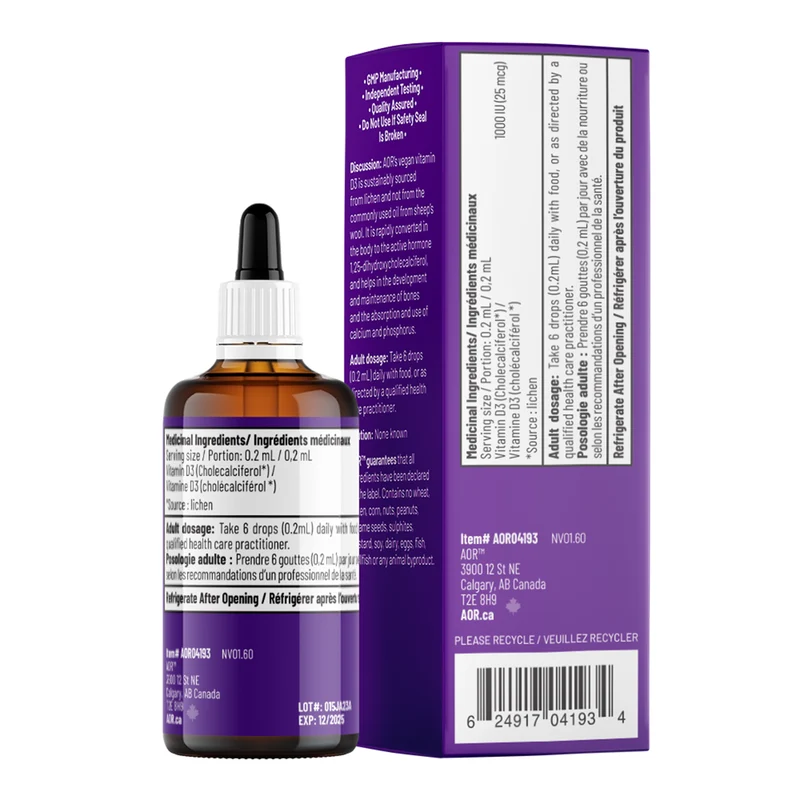 AOR - Liquid Vegan Vitamin D3 | 50 mL