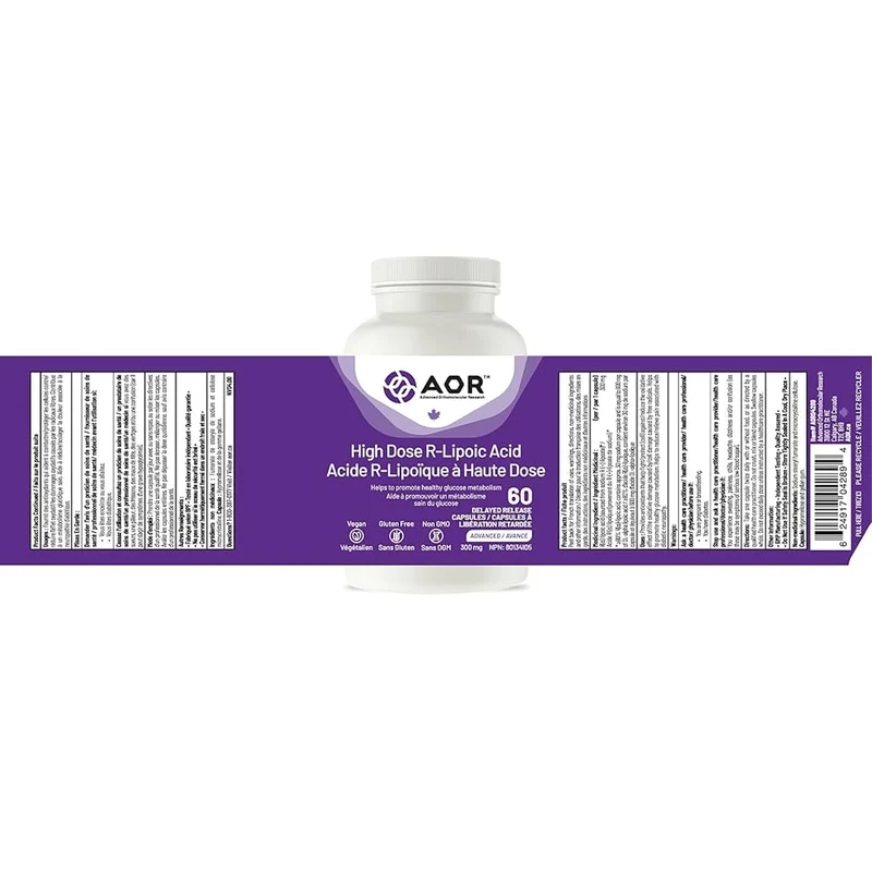 AOR - High Dose R-Lipoic Acid | 60 Caps
