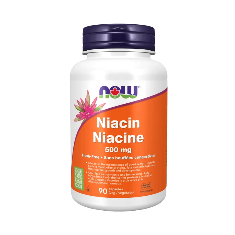 NOW - Niacin 500 mg Flush-Free | 90 Capsules