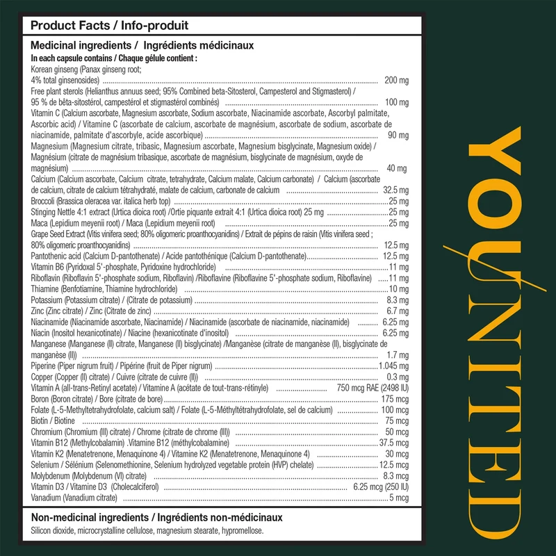 Younited - Active Men's Multi Formula | 120 Veggie Capsules