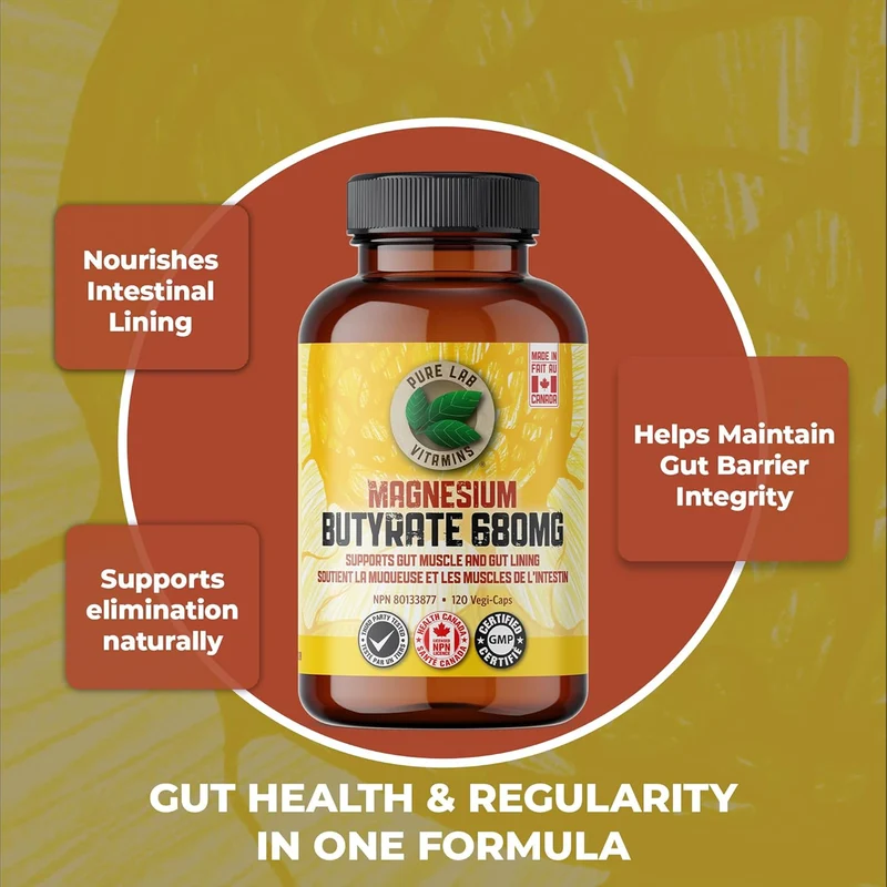 Pure Lab - Magnesium Butyrate 680 mg | 120 Capsules