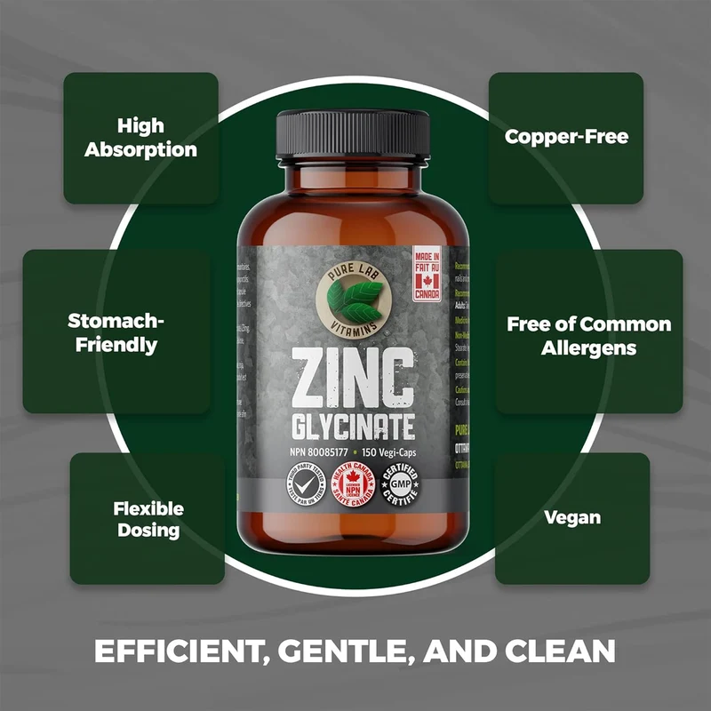 Pure Lab - Zinc Glycinate 23 mg | 150 Capsules