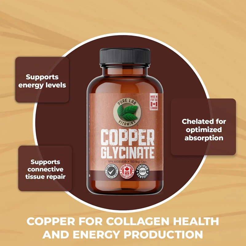 Pure Lab - Copper Glycinate 1 mg | 150 Capsules