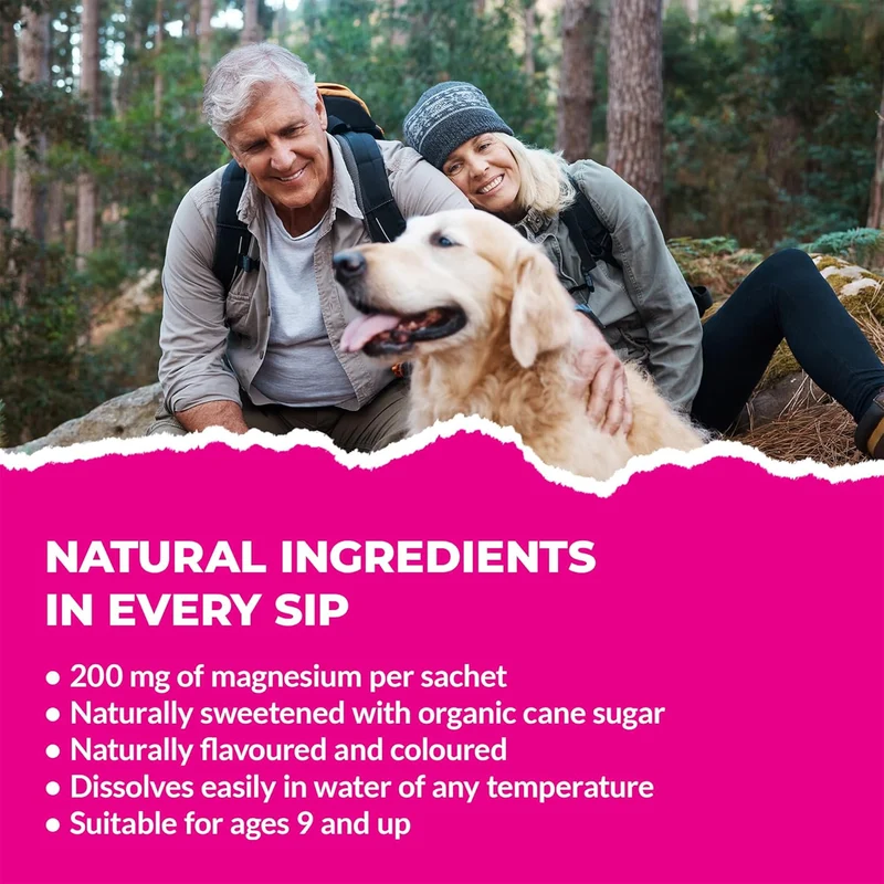 Pure Lab - Magnesium Glycinate Raspberry & Lemon Powder Mix | 30 Sachets