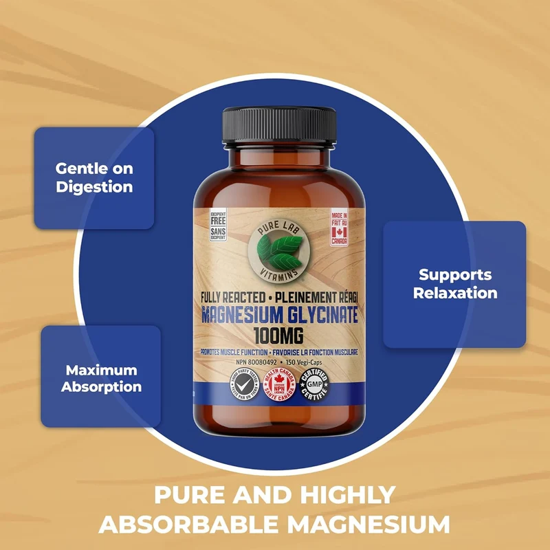 Pure Lab - Magnesium Fully Reacted 100 mg | 150 Capsules