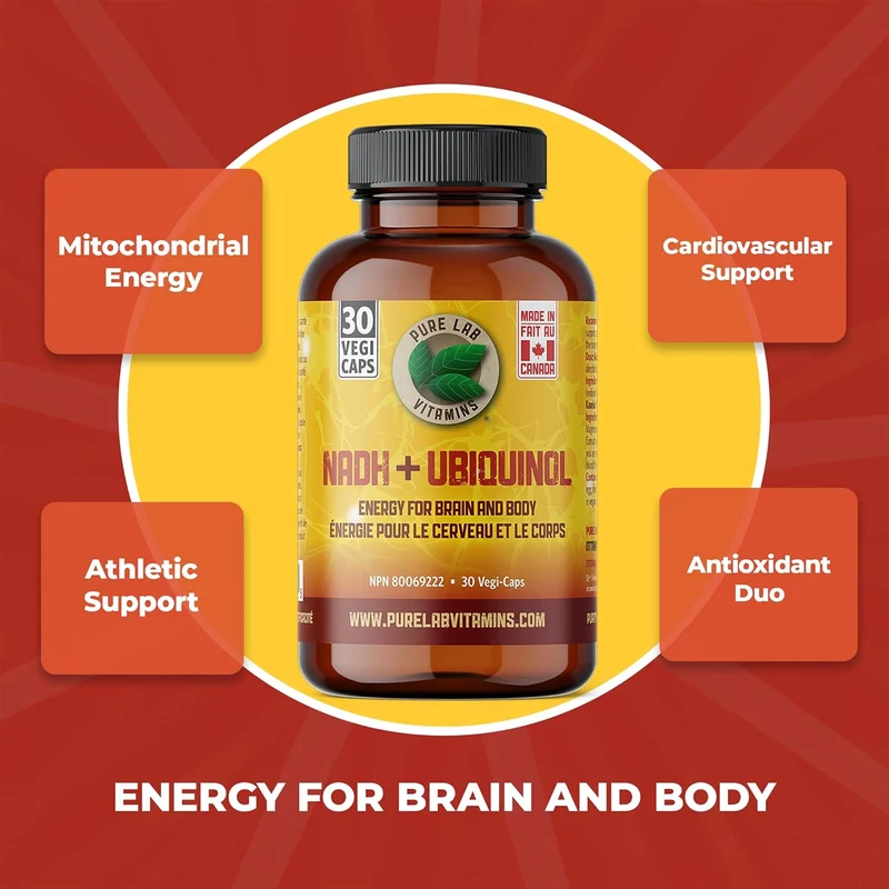 Pure Lab - NADH 10mg + Ubiquinol 40 mg | 30 Capsules