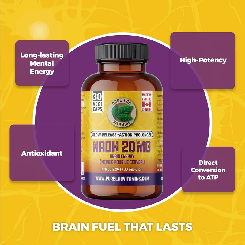 Pure Lab - NADH 20mg - Slow Release | 30 Capsules