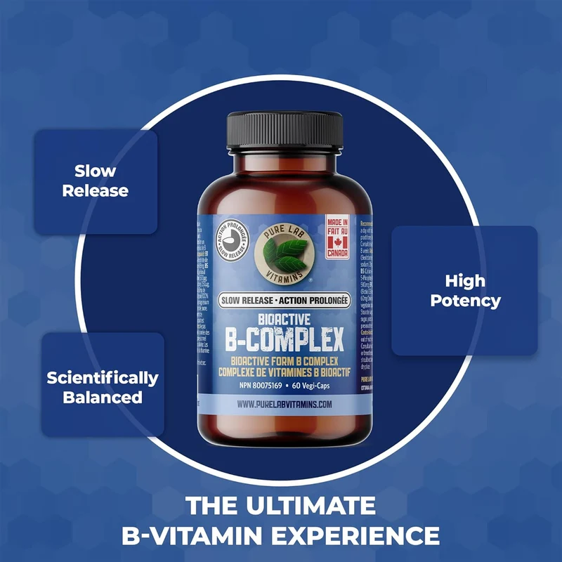 Pure Lab - Bioactive B Complex, Slow Release | 60 Capsules