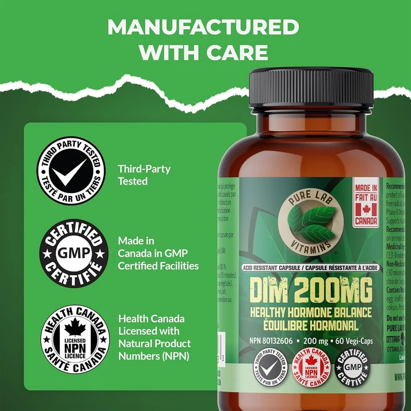 Pure Lab - DIM 200mg, Acid Resistant Caps | 60 Capsules