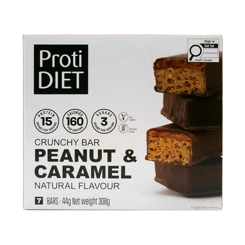 ProtiDiet - Crunchy Bar Peanut Butter & Caramel | 7 x 44 g