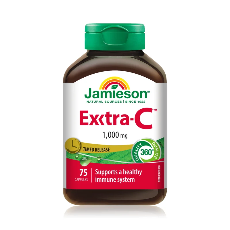 Jamieson - Timed Release Exxtra-C Vitamin C 1000 mg | 75 Vegetarian Capsules