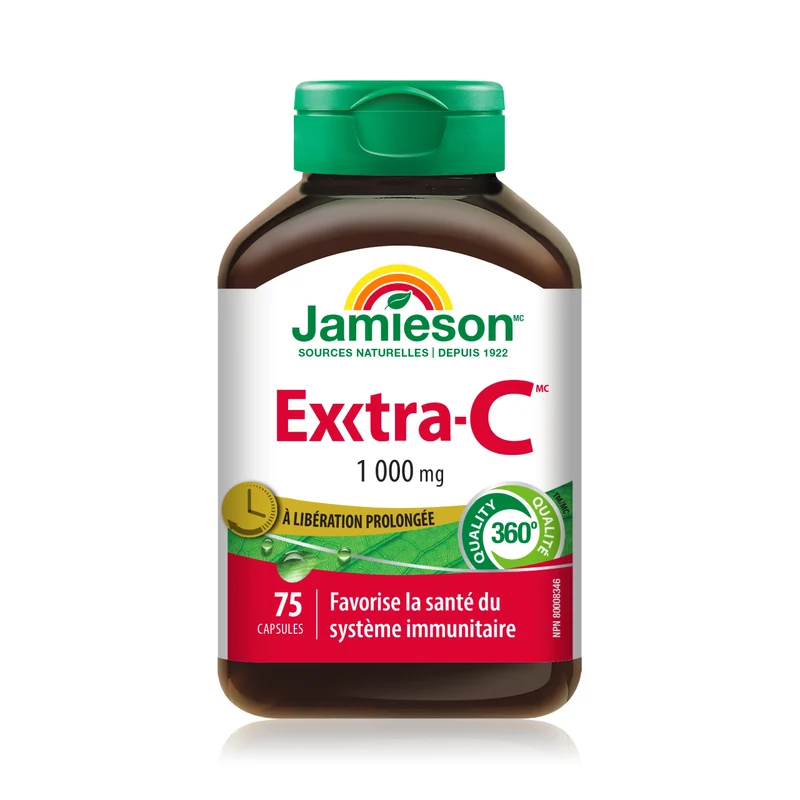 Jamieson - Timed Release Exxtra-C Vitamin C 1000 mg | 75 Vegetarian Capsules