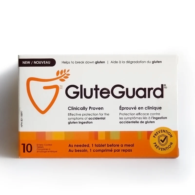 GluteGuard - Protection for the symptoms of Accidental Gluten Ingestion | 10 Enteric Coated Tablets