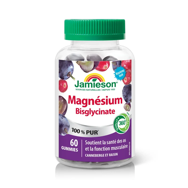 Jamieson - Magnesium Gummies, Cranberry Grape | 60 Gummies