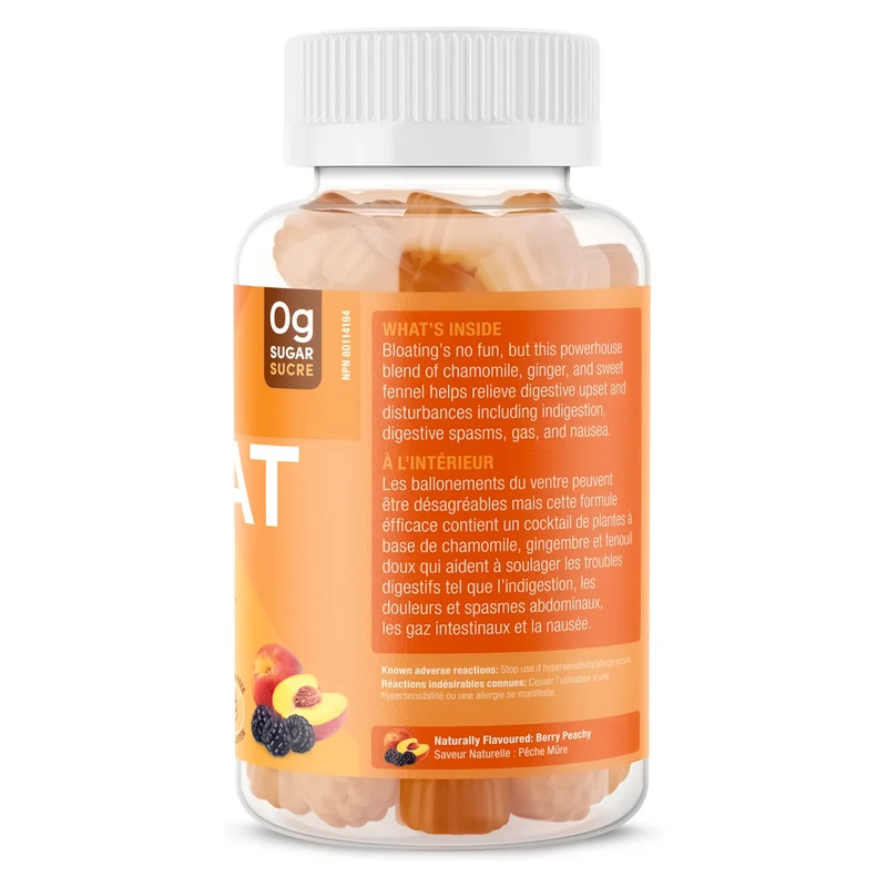 Suku Vitamins - De Bloat Supplement, Berry Peachy Flavour | 60 Gummies