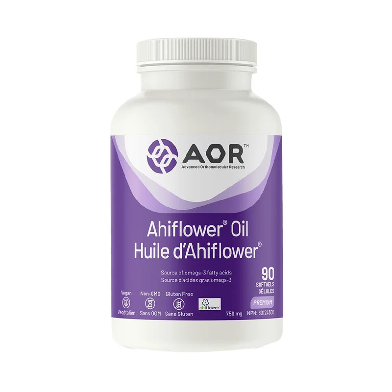 AOR - Ahiflower Oil, Omega 3 Fatty Acids 750 mg | 90 Softgels