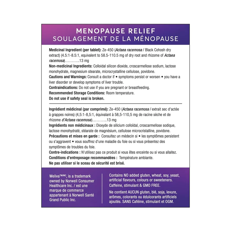 Weliva - Cimidona Menopause Relief | 30 Tablets