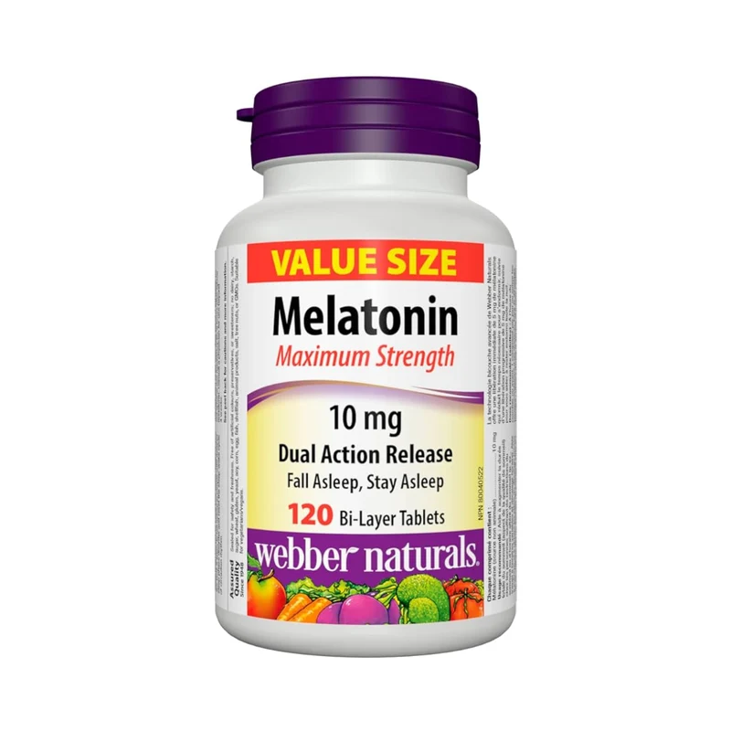 Webber Naturals – Melatonin Dual Action 10 mg | 120 Tablets