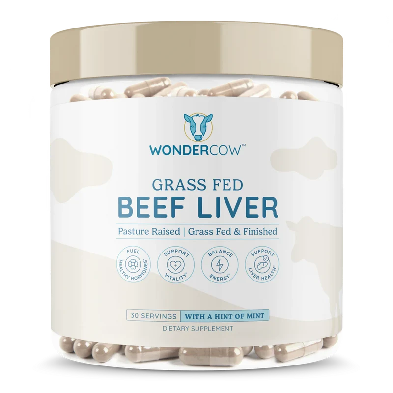 WonderCow Grass Fed Beef Liver Capsules