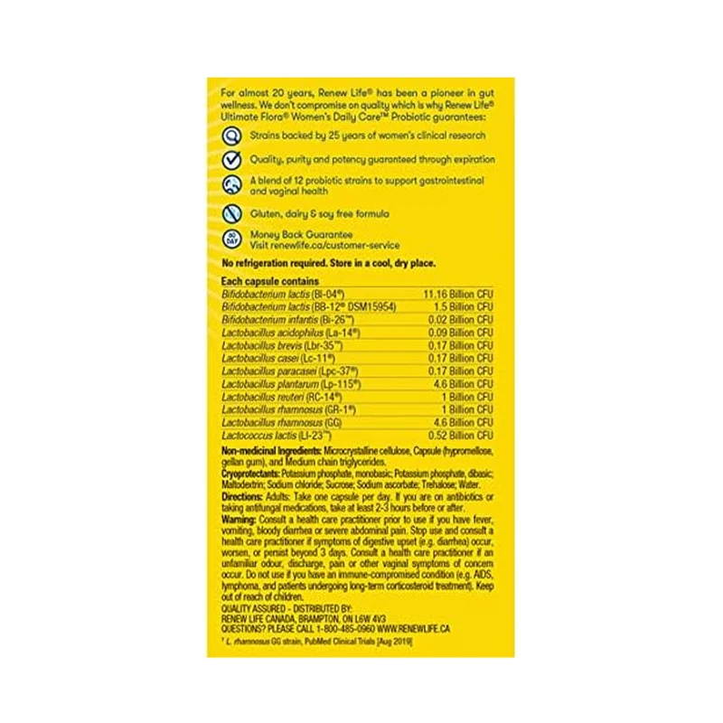 Renew Life - Ultimate Flora Women's Daily Care 25B | 30 Capsules