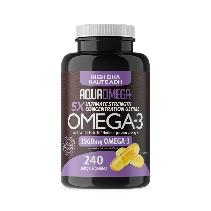 AquaOmega - 5X Ultimate Strength DHA | 240 Softgels