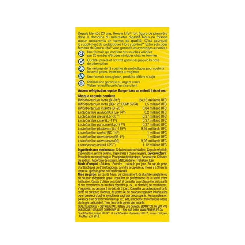 Renew Life - Ultimate Flora Women's Extra Care Probiotic | 60 Capsules