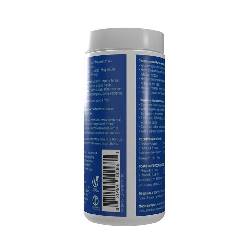 Natural Calm - Magnesium Powder Supplement For Kids, Raspberry-Lemon | 113 g