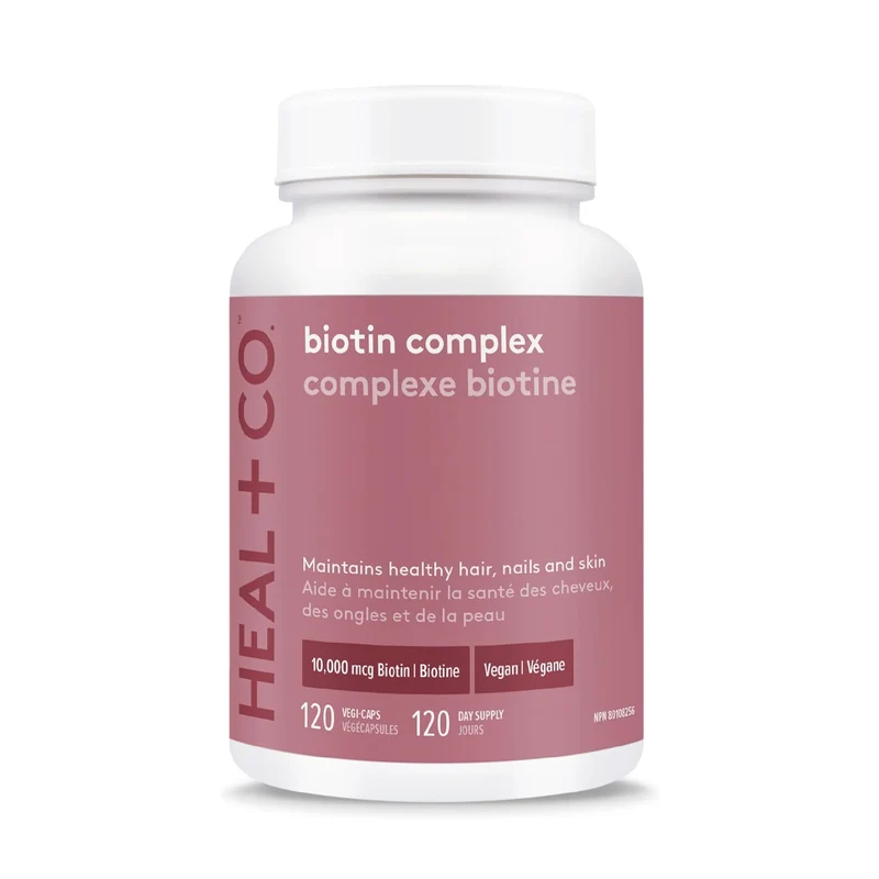 Heal + Co - Biotin Complex Maintains Healthy Hair, Nails & Skin | 120 Vegi Caps