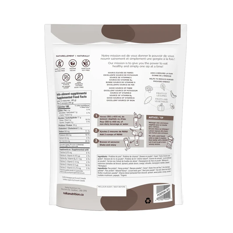Nälkä - Plant-Based Protein Beverage, Chocolate | 690 g