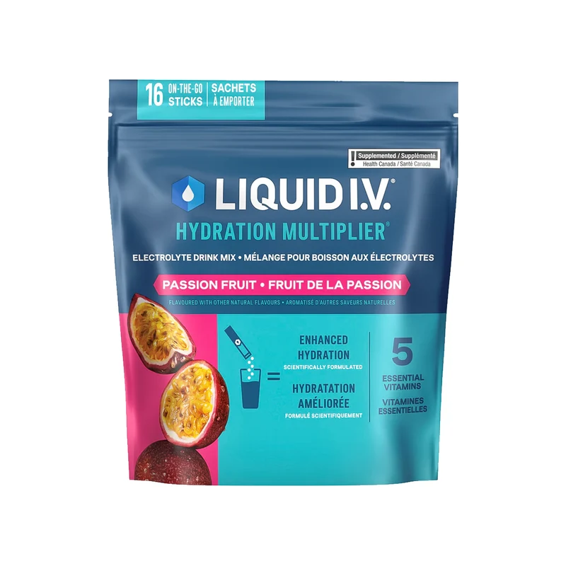 Liquid IV - Electrolyte Drink Mix, Passion Fruit | 16 x 16g