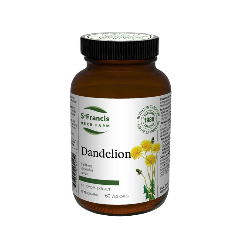St. Francis - Dandelion (51 Powder Extract) | 60 Capsules