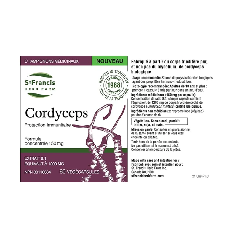 St. Francis - Cordyceps Capsules | 60 Capsules