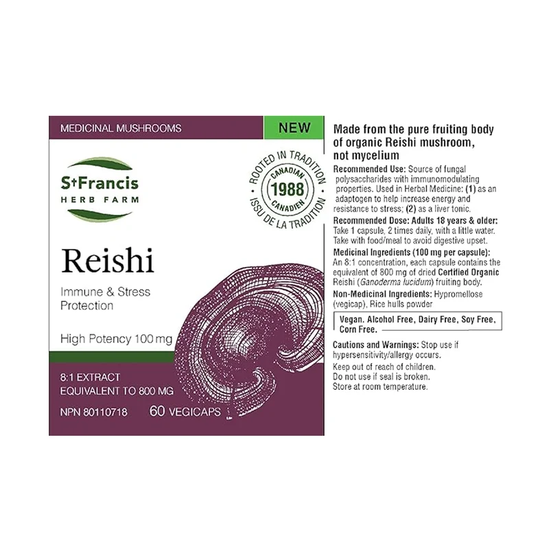 St. Francis - Reishi Capsules | 60 Capsules