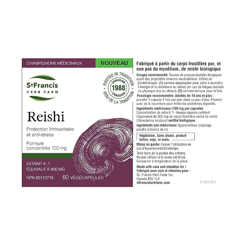 St. Francis - Reishi Capsules | 60 Capsules