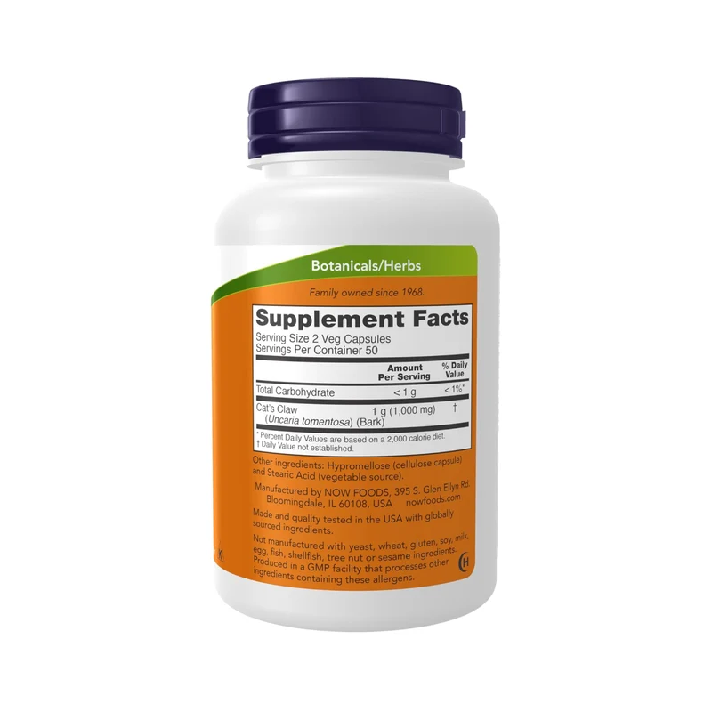 NOW - Cats Claw 500 mg | 100 Capsules