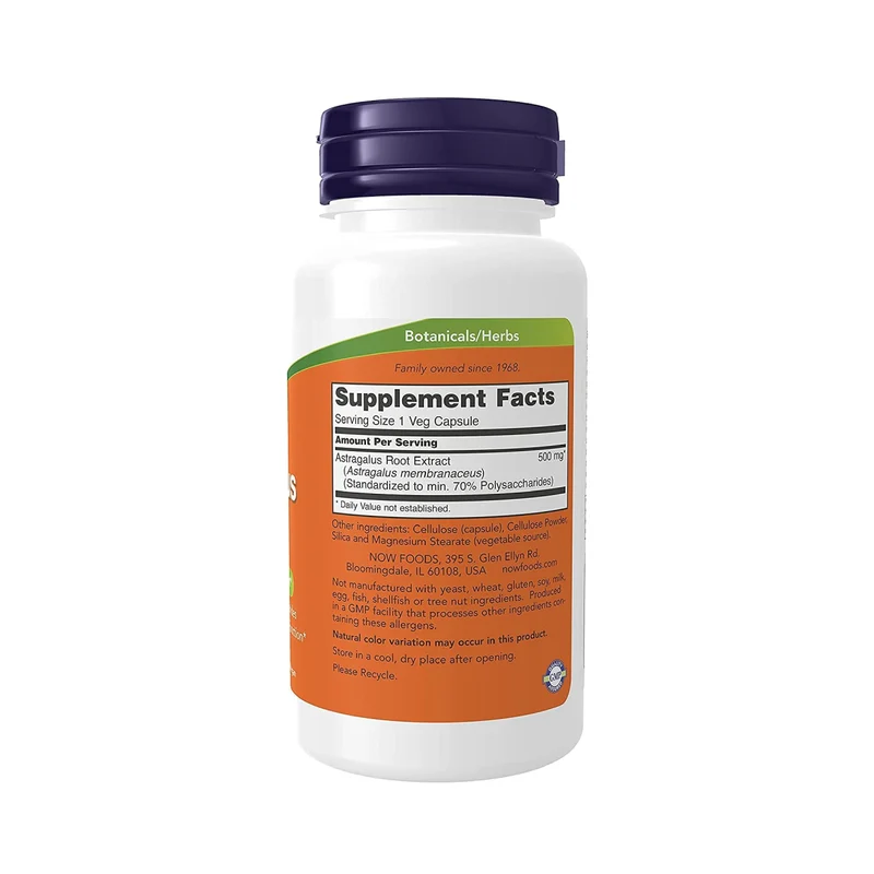NOW - Astragalus 500 mg | 100 Capsules